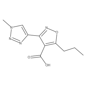 3-(1-methyl-1H-1,2,3-triazol-4-yl)-5-propyl-1,2-oxazole-4-carboxylic acid结构式