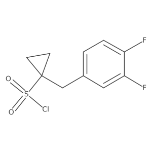 1-[(3,4-Difluorophenyl)methyl]cyclopropane-1-sulfonyl chloride结构式