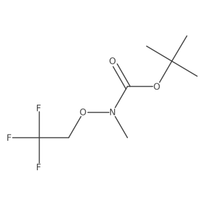 tert-butyl N-methyl-N-(2,2,2-trifluoroethoxy)carbamate结构式
