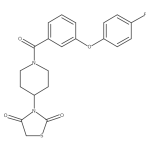 3-(1-(3-(4-Fluorophenoxy)benzoyl)piperidin-4-yl)thiazolidine-2,4-dione结构式