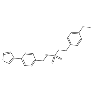 N-(4-(furan-3-yl)benzyl)-2-(4-methoxyphenyl)ethanesulfonamide结构式