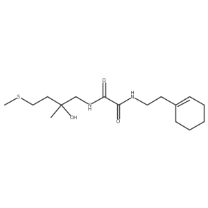 N1-(2-(cyclohex-1-en-1-yl)ethyl)-N2-(2-hydroxy-2-methyl-4-(methylthio)butyl)oxalamide结构式