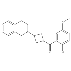(2-bromo-5-methoxyphenyl)(3-(3,4-dihydroisoquinolin-2(1H)-yl)azetidin-1-yl)methanone结构式