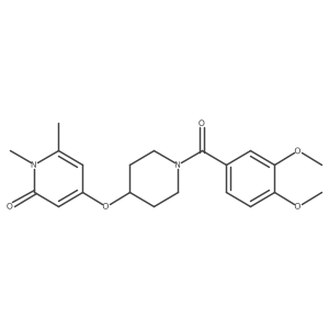 4-((1-(3,4-dimethoxybenzoyl)piperidin-4-yl)oxy)-1,6-dimethylpyridin-2(1H)-one结构式
