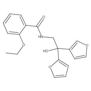 2-ethoxy-N-[2-(furan-2-yl)-2-(furan-3-yl)-2-hydroxyethyl]benzamide结构式