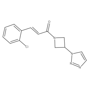 (E)-1-(3-(1H-1,2,3-triazol-1-yl)azetidin-1-yl)-3-(2-chlorophenyl)prop-2-en-1-one结构式