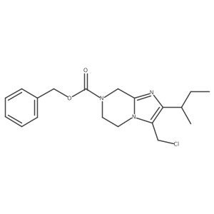 Benzyl 2-(butan-2-yl)-3-(chloromethyl)-5H,6H,7H,8H-imidazo[1,2-a]pyrazine-7-carboxylate Structure
