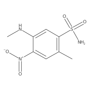 2-Methyl-5-(methylamino)-4-nitrobenzene-1-sulfonamide Structure