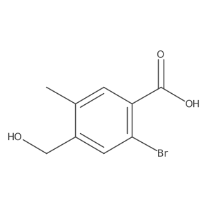2-Bromo-4-(hydroxymethyl)-5-methylbenzoic acid Structure