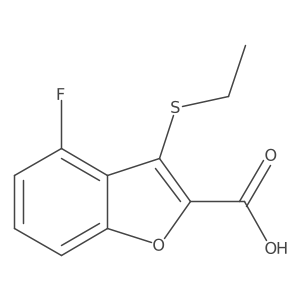 3-(Ethylsulfanyl)-4-fluoro-1-benzofuran-2-carboxylic acid Structure