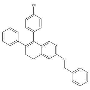 4-[6-[(Benzyl)oxy]-2-phenyl-3,4-dihydronaphthalen-1-yl]phenol Structure
