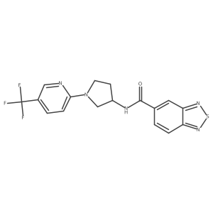 N-{1-[5-(trifluoromethyl)pyridin-2-yl]pyrrolidin-3-yl}-2,1,3-benzothiadiazole-5-carboxamide Structure