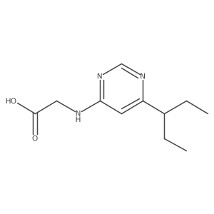2-{[6-(Pentan-3-yl)pyrimidin-4-yl]amino}acetic acid结构式