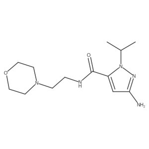 3-amino-N-[2-(morpholin-4-yl)ethyl]-1-(propan-2-yl)-1H-pyrazole-5-carboxamide结构式
