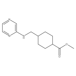 Methyl 4-{[(pyrazin-2-yl)amino]methyl}cyclohexane-1-carboxylate结构式