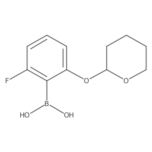6-Fluoro-2-(tetrahydropyran-2-yloxy)phenylboronic acid Structure