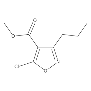 Methyl 5-chloro-3-propyl-1,2-oxazole-4-carboxylate结构式