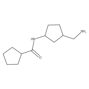 rac-N-[(1R,3S)-3-(aminomethyl)cyclopentyl]cyclopentanecarboxamide结构式