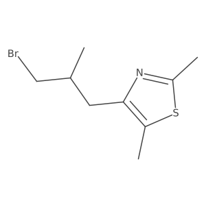 4-(3-Bromo-2-methylpropyl)-2,5-dimethyl-1,3-thiazole Structure
