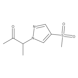 3-(4-methanesulfonyl-1H-pyrazol-1-yl)butan-2-one结构式