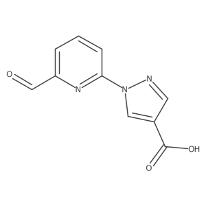 1-(6-formylpyridin-2-yl)-1H-pyrazole-4-carboxylic acid结构式