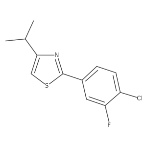 2-(4-Chloro-3-fluorophenyl)-4-(propan-2-yl)-1,3-thiazole Structure