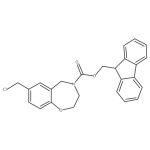 (9H-fluoren-9-yl)methyl 7-(chloromethyl)-2,3,4,5-tetrahydro-1,4-benzoxazepine-4-carboxylate Structure