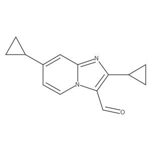 2,7-Dicyclopropylimidazo[1,2-a]pyridine-3-carbaldehyde结构式