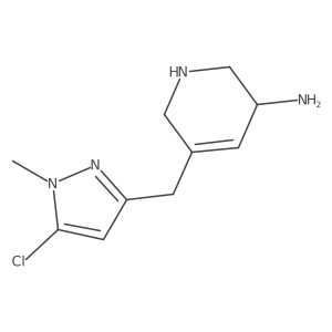 5-[(5-chloro-1-methyl-1H-pyrazol-3-yl)methyl]-1,2,3,6-tetrahydropyridin-3-amine结构式