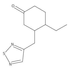4-Ethyl-3-[(1,2,5-thiadiazol-3-yl)methyl]cyclohexan-1-one结构式