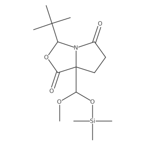1H,3H-Pyrrolo[1,2-c]oxazole-1,5(6H)-dione, 3-(1,1-dimethylethyl)dihydro-7a-[(R)-methoxy[(trimethylsilyl)oxy]methyl]-, (3R,7aR)-结构式