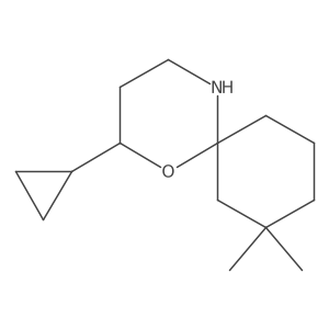 2-Cyclopropyl-8,8-dimethyl-1-oxa-5-azaspiro[5.5]undecane结构式