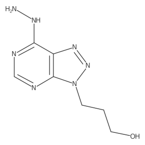 3-{7-hydrazinyl-3H-[1,2,3]triazolo[4,5-d]pyrimidin-3-yl}propan-1-ol结构式