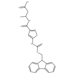 (3S)-3-{[5-({[(9H-fluoren-9-yl)methoxy]carbonyl}amino)-1,2-oxazol-3-yl]formamido}butanoic acid Structure