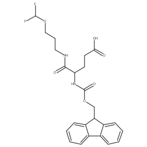 4-{[3-(difluoromethoxy)propyl]carbamoyl}-4-({[(9H-fluoren-9-yl)methoxy]carbonyl}amino)butanoic acid Structure