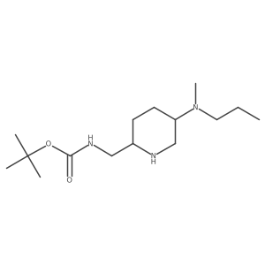 tert-butyl N-({5-[methyl(propyl)amino]piperidin-2-yl}methyl)carbamate Structure