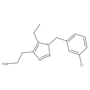 2-{1-[(3-chlorophenyl)methyl]-5-ethyl-1H-1,2,3-triazol-4-yl}ethan-1-amine Structure