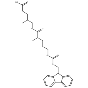 5-[5-({[(9H-fluoren-9-yl)methoxy]carbonyl}amino)-2-methylpentanamido]-4-methylpentanoic acid结构式