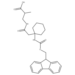 3-{2-[1-({[(9H-fluoren-9-yl)methoxy]carbonyl}amino)cyclohexyl]acetamido}-2-methylpropanoic acid结构式
