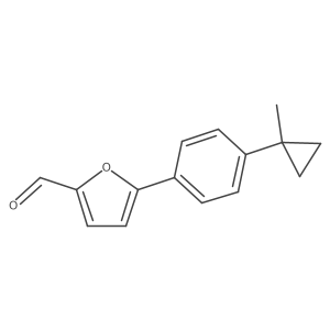 5-[4-(1-Methylcyclopropyl)phenyl]furan-2-carbaldehyde Structure