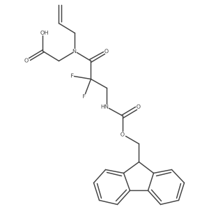 2-[3-({[(9H-fluoren-9-yl)methoxy]carbonyl}amino)-2,2-difluoro-N-(prop-2-en-1-yl)propanamido]acetic acid结构式