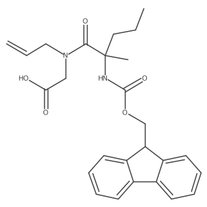 2-[2-({[(9H-fluoren-9-yl)methoxy]carbonyl}amino)-2-methyl-N-(prop-2-en-1-yl)pentanamido]acetic acid Structure
