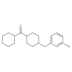 4-{1-[(3-Bromophenyl)methyl]piperidine-4-carbonyl}morpholine Structure