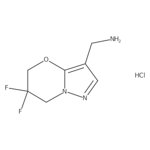 {6,6-Difluoro-6,7-dihydro-5H-pyrazolo[5,1-b][1,3]oxazin-3-yl}methanamine hydrochloride Structure