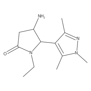 4-amino-1-ethyl-5-(trimethyl-1H-pyrazol-4-yl)pyrrolidin-2-one结构式
