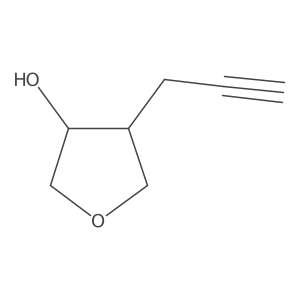 rac-(3R,4S)-4-(prop-2-yn-1-yl)oxolan-3-ol结构式