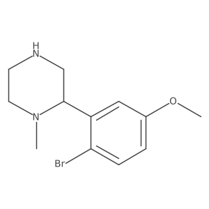 2-(2-Bromo-5-methoxyphenyl)-1-methylpiperazine Structure