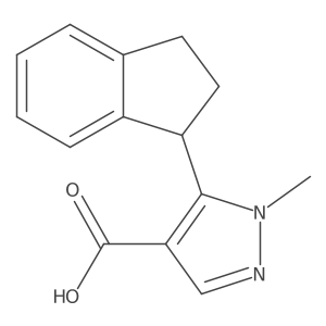 5-(2,3-dihydro-1H-inden-1-yl)-1-methyl-1H-pyrazole-4-carboxylic acid Structure