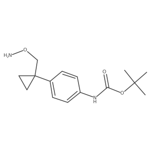 tert-butyl N-(4-{1-[(aminooxy)methyl]cyclopropyl}phenyl)carbamate Structure