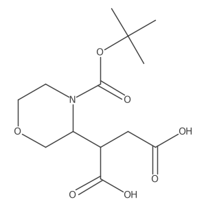 2-{4-[(Tert-butoxy)carbonyl]morpholin-3-yl}butanedioic acid Structure